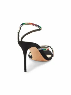 Alexandre Birman Polly Embellished Leather Stiletto Sandals
