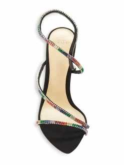 Alexandre Birman Polly Embellished Leather Stiletto Sandals