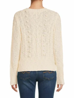 Women Renee C. Pom Pom Cable Sweater