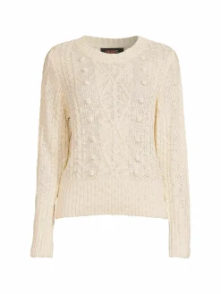 Women Renee C. Pom Pom Cable Sweater