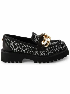 Karl Lagerfeld Paris Print Chain Loafers