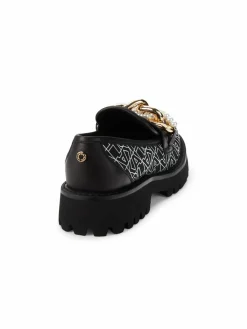 Karl Lagerfeld Paris Print Chain Loafers