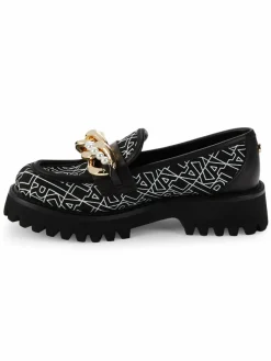 Karl Lagerfeld Paris Print Chain Loafers