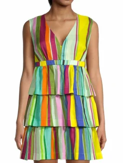 Women Hope for Flowers Printed Tiered Mini Dress