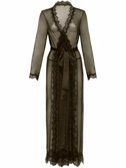 Women OH LA LA CHERI Provence Mesh & Lace Full Length Robe