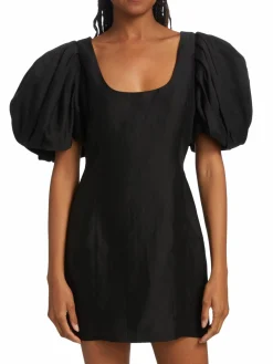 Women Frame Puff Sleeve Mini Dress
