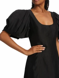 Women Frame Puff Sleeve Mini Dress