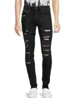 Cult Of Individuality Jeans|Punk High Rise Distressed Super Skinny Jeans Gradient