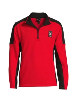 Spyder Sweatshirts & Hoodies|Quarter Zip Pullover Red