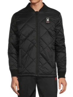 Spyder Activewear|Quilted Bomber Jacket Black