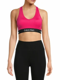 Women Calvin Klein Racerback Logo Sports Bra