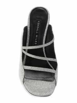 KENDALL MILES Racy Glitter Strappy Sandals