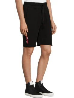 RTA Shorts|Raw Cuff Logo Shorts Black