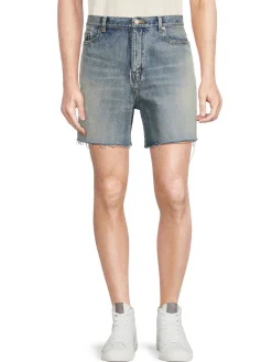 Saint Laurent Shorts|Raw Edge Jean Shorts Denim