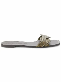 BCBGMAXAZRIA Raysa Python Embossed Flat Sandals