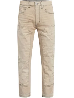 Hudson Jeans|Reese Distressed Carpenter Jeans Distress Beige
