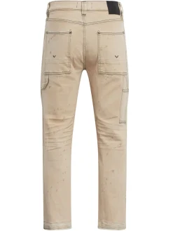 Hudson Jeans|Reese Distressed Carpenter Jeans Distress Beige