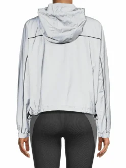 Women DKNY Sport Reflective Windbreaker Hooded Jacket