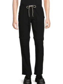 Avalanche Activewear|Relaxed Fit Convertible Drawstring Pants Black