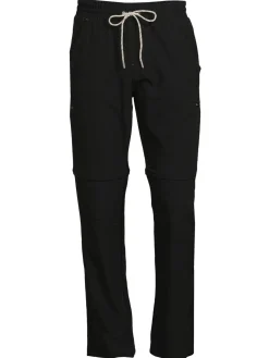 Avalanche Activewear|Relaxed Fit Convertible Drawstring Pants Black