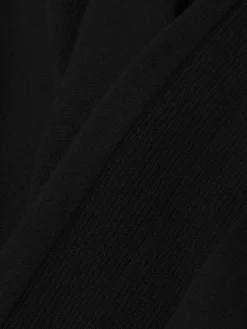 Vince Polos|Relaxed Fit Long Sleeve Merino Wool Polo Black
