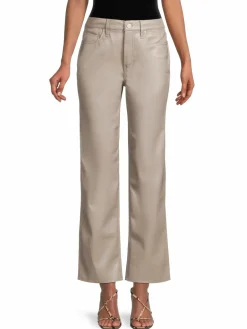 Women Hudson Remi High Rise Faux Leather Straight Jeans