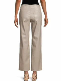 Women Hudson Remi High Rise Faux Leather Straight Jeans