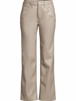 Women Hudson Remi High Rise Faux Leather Straight Jeans