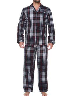 Majestic Loungewear, Sleepwear & Robes|Residence 2-Piece Relaxed Fit Plaid Pajama Set Black