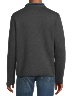 Bonobos Sweatshirts & Hoodies|Reversible Quilted Button Pullover Heather Charcoal