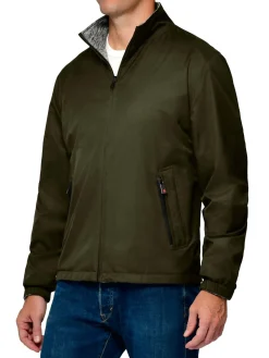 Thermostyles Coats & Jackets|Reversible Windbreaker Jacket Olive