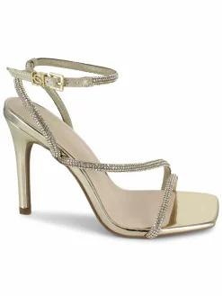 Bebe Rhinestone Stiletto Sandals