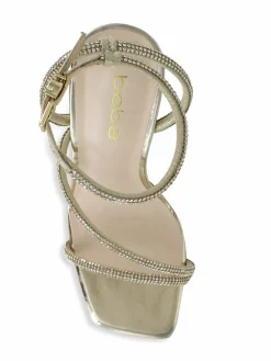 Bebe Rhinestone Stiletto Sandals