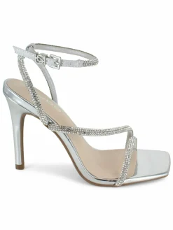 Bebe Rhinestone Stiletto Sandals