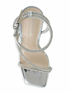 Bebe Rhinestone Stiletto Sandals
