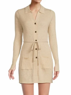 Women Amicale Ribbed Cashmere Mini Sweater Dress