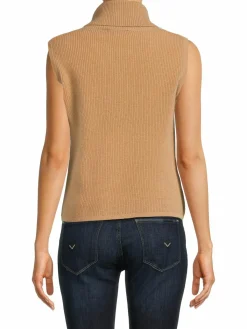 Women Saks Fifth Avenue Ribbed Cashmere Sweater Vest