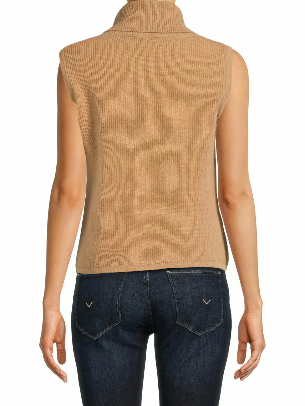 Women Saks Fifth Avenue Ribbed Cashmere Sweater Vest
