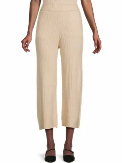Women Bobeau Ribbed Cropped Pants