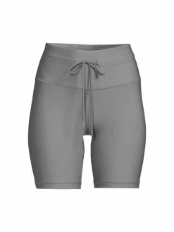 Women Yogalicious Ribbed High Rise Biker Shorts