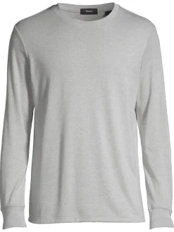 Theory Linen|Ribbed Long Sleeve T-Shirt