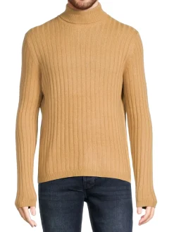 Saks Fifth Avenue Sweaters|Ribbed Merino Wool Blend Turtleneck Sweater
