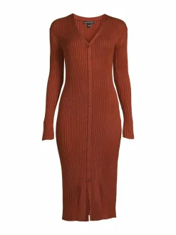 Women Saks Fifth Avenue Ribbed Midi Sheath Dress
