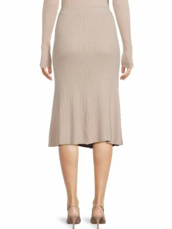 Women Saks Fifth Avenue Ribbed Midi Skirt