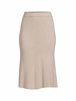 Women Saks Fifth Avenue Ribbed Midi Skirt