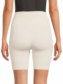 Women Spiritual Gangster Ribbed Seamless Biker Shorts