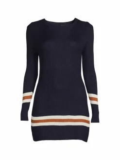Women Renee C. Ribbed Striped Longline Sweater