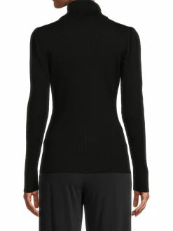 Women DKNY Ribbed Turtleneck Sweater
