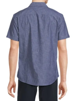 Bonobos Casual Button-Down Shirts|Riviera Short Sleeve Button Down Shirt Darkwash