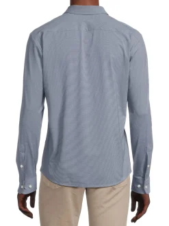 BOSS Casual Button-Down Shirts|Roan Slim Fit Long Sleeve Shirt Blue